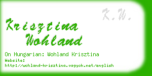 krisztina wohland business card